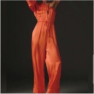 Farm Rio One Shoulder Jumpsuit In Orange  XL